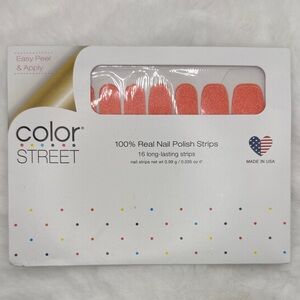 Color Street Nail Strips - You're Corally Invited (pinky-orange glitter/shimmer)